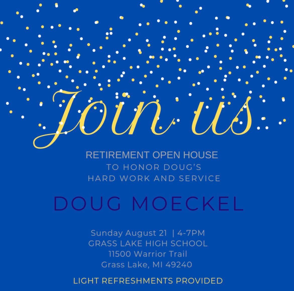 Doug Moeckel Retirement Open House